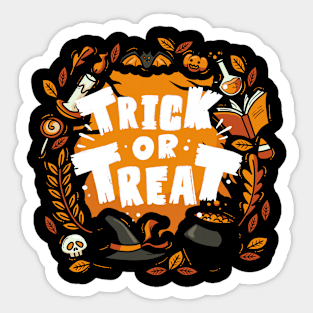 Halloween Trick or Treat Sticker